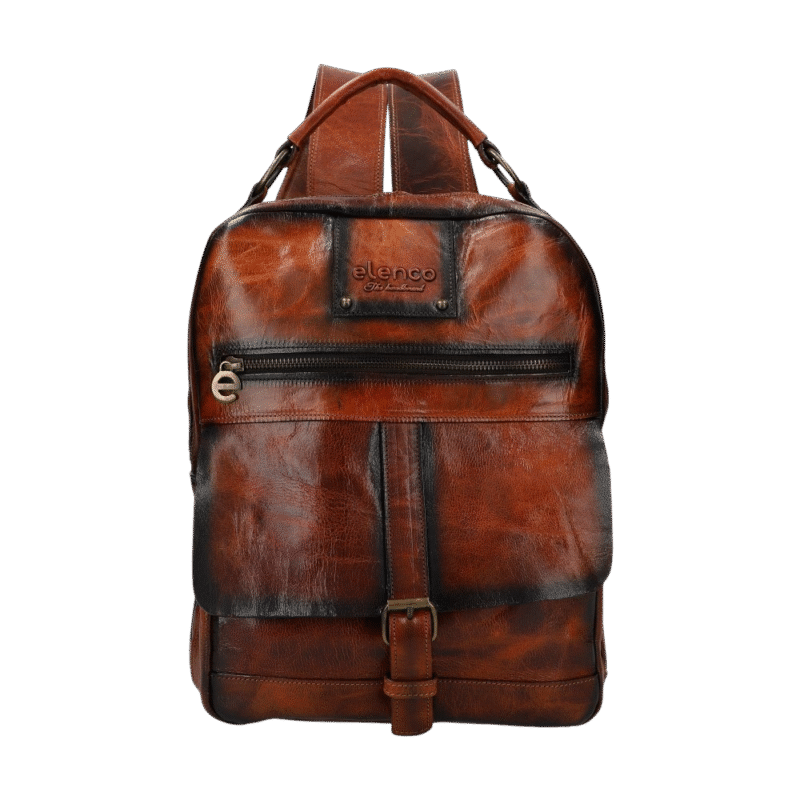 Mochila grande castanha