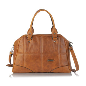 Mala em pele média de mão de duas alças