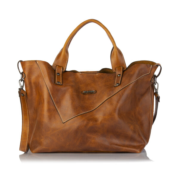 Mala em pele média de braço de duas alças