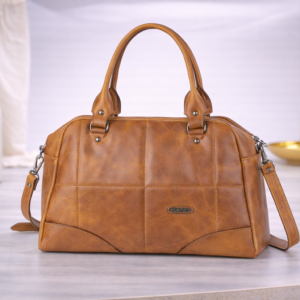 Mala em pele média de mão de duas alças