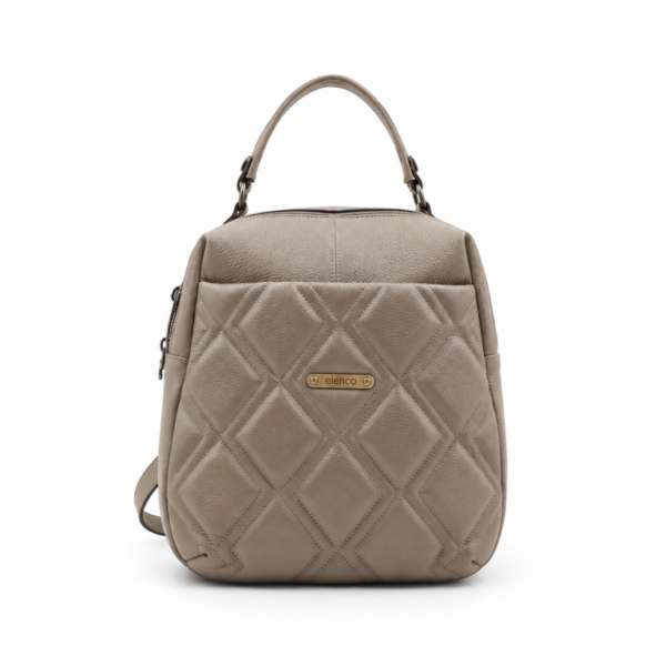 Mochila média bege