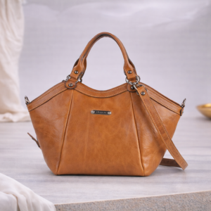 Mala em pele grande de mão com duas alças