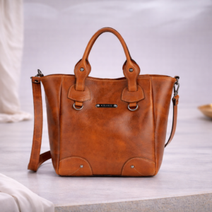 Mala em pele grande de mão com duas alças