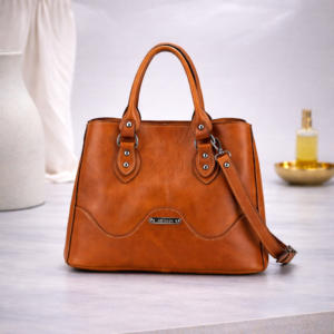 Mala em pele grande de mão com duas alças