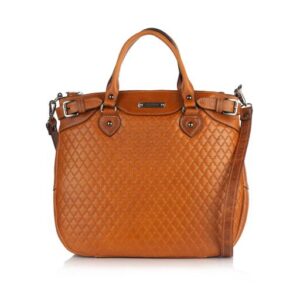 Mala em pele grande de mão com duas alças