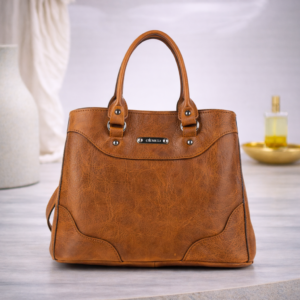 Mala em pele média de duas alças  de mão