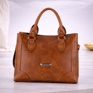 Mala em pele média de duas alças de mão