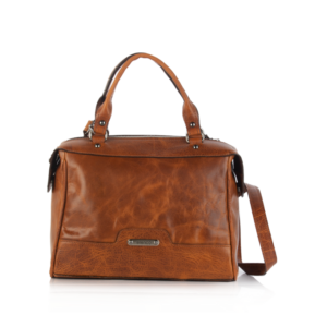 Mala em pele média de duas alças de mão