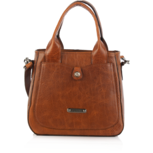 Mala em pele pequena de duas alças de mão