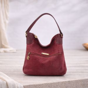 Mala em camurça média de uma alça de ombro