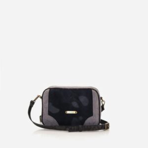 Mala pequena a tiracolo em camurça