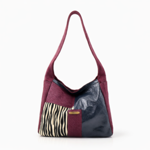 Mala de ombro azul roxa