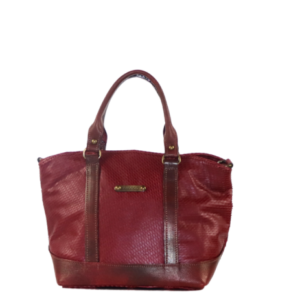 Mala em pele média de duas alças de mão