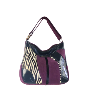 Mala em camurça média de uma alça biposicional de ombro