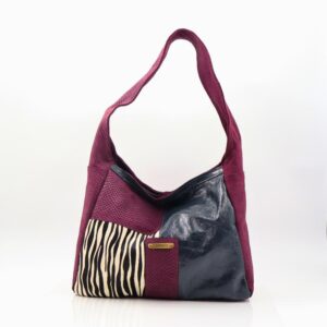 Mala de ombro azul roxa