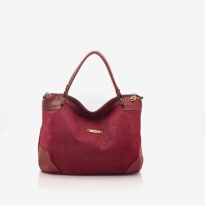 Mala em camurça média de duas alças de mão