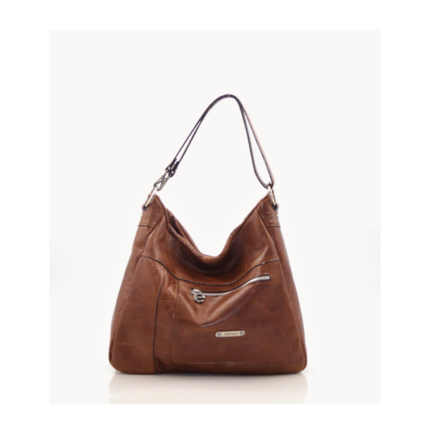 Mala em pele de uma alça biposicional