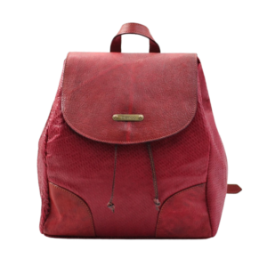 Mochila em pele média Bordeaux