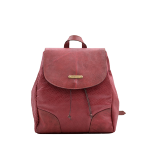 Mochila em pele média Bordeaux