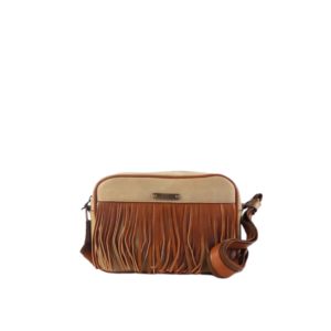 Mala pequena a tiracolo bege