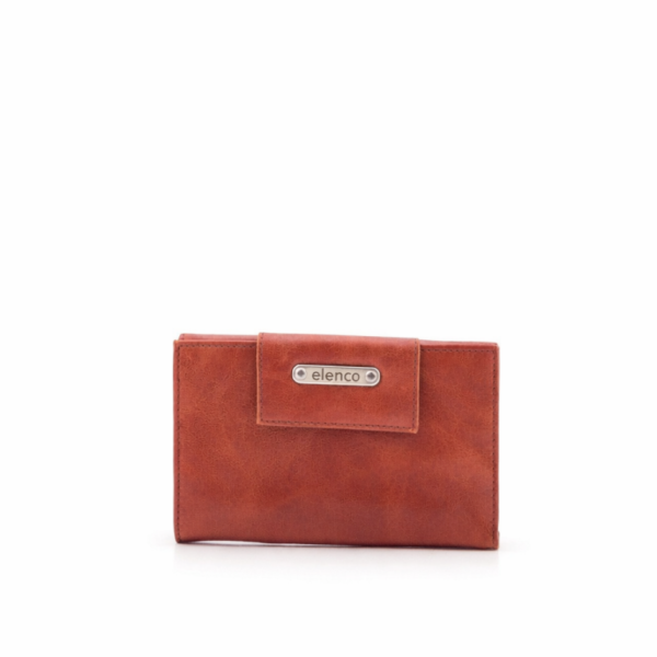 Carteira em pele tijolo