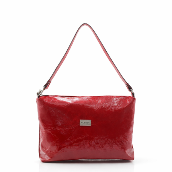 Mala pequena em pele verniz