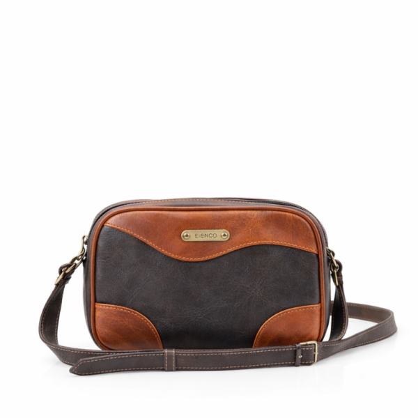 Mala pequena a tiracolo castanho