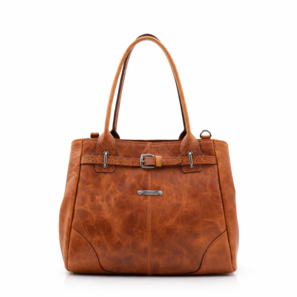 Mala grande em pele de duas alças