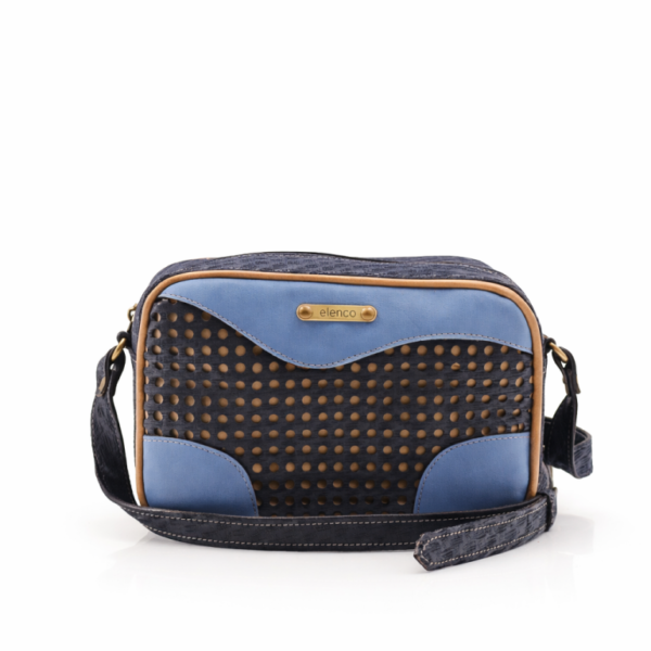 Mala pequena a tiracolo azul