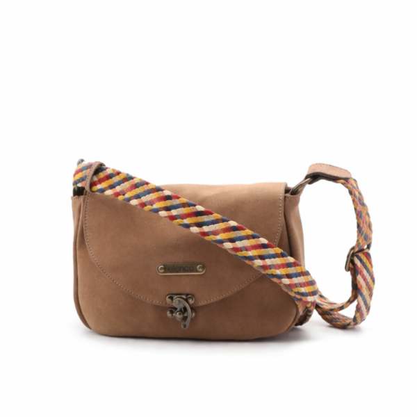 Mala pequena em camurça a tiracolo