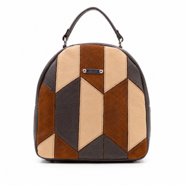 Mochila média castanha